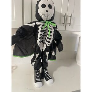 Gemmy Halloween Animated Treater Greeter Talking Skeleton Boy WORKS